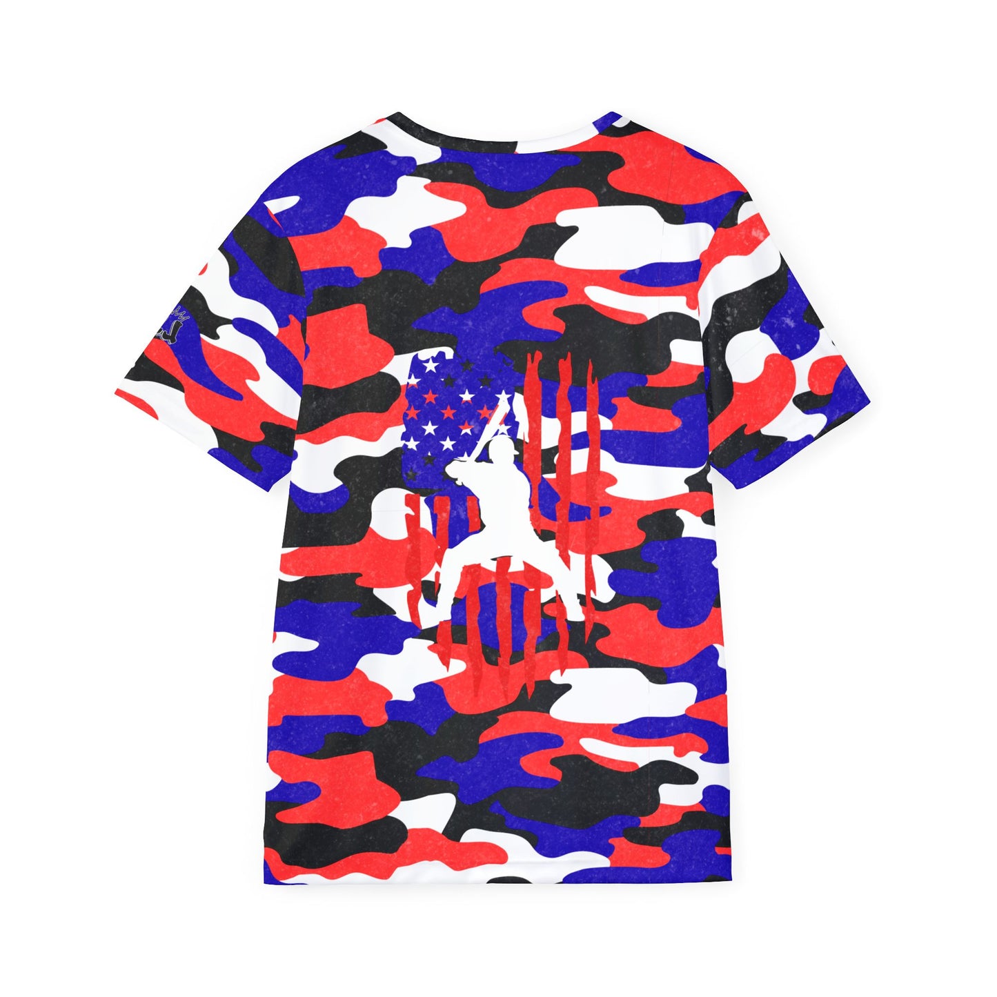 Adult American Flag Camo Patriotic Baseball Sports Jersey