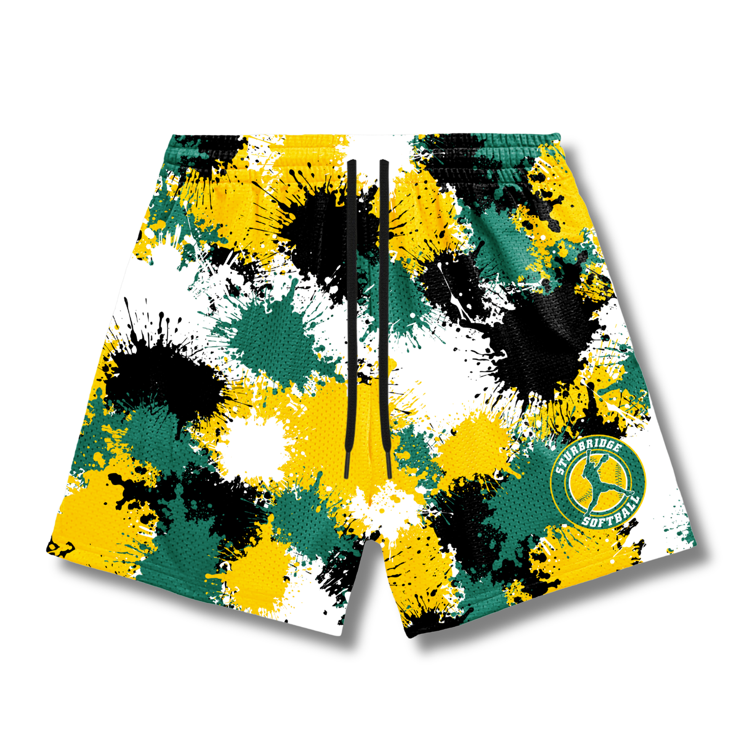 Adult Sturbridge Softball Mesh Shorts - Paint Splatter Edition 2 (with inner liner)