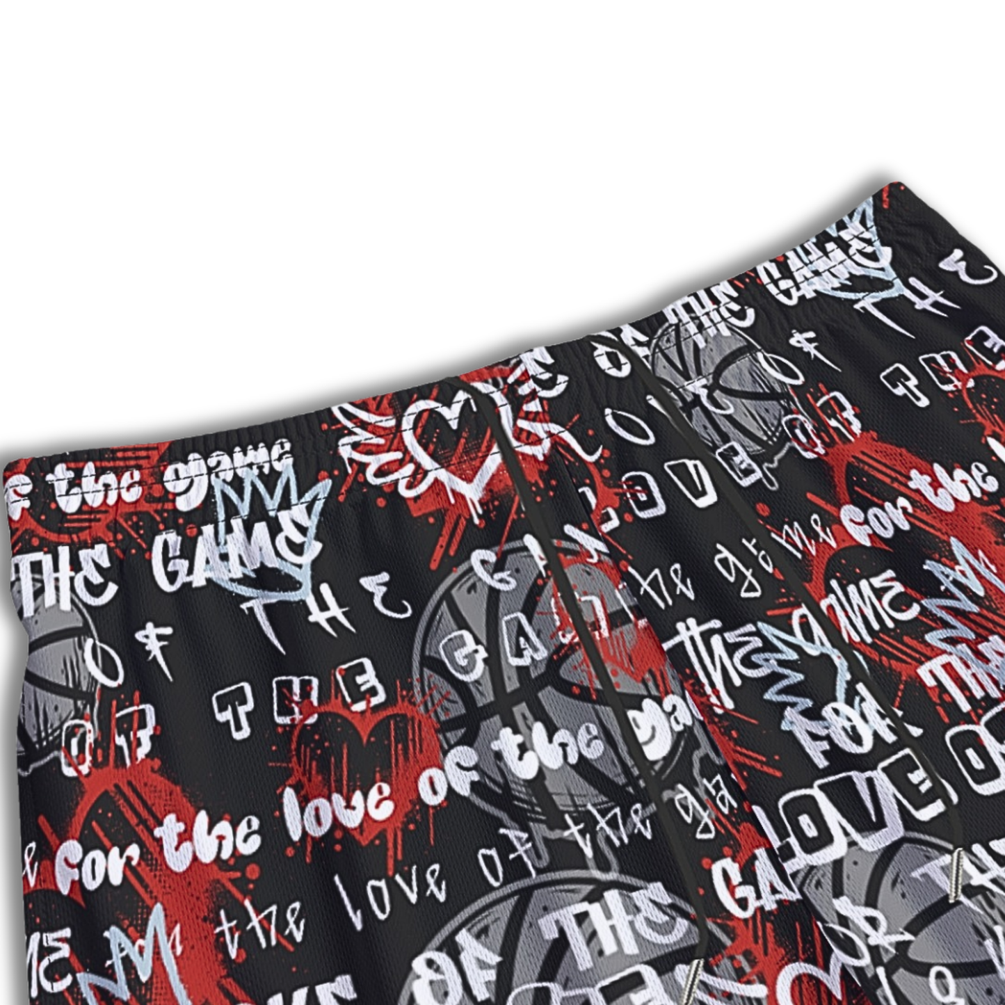 Valentine's "For the Love of the Game" Adult Unisex Mesh Basketball Shorts