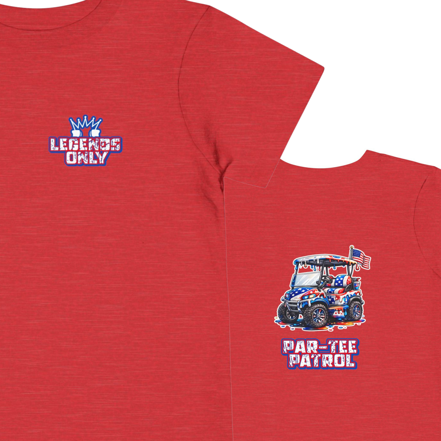 Kids Tee — "Par-Tee Patrol" Patriotic Golf Cart