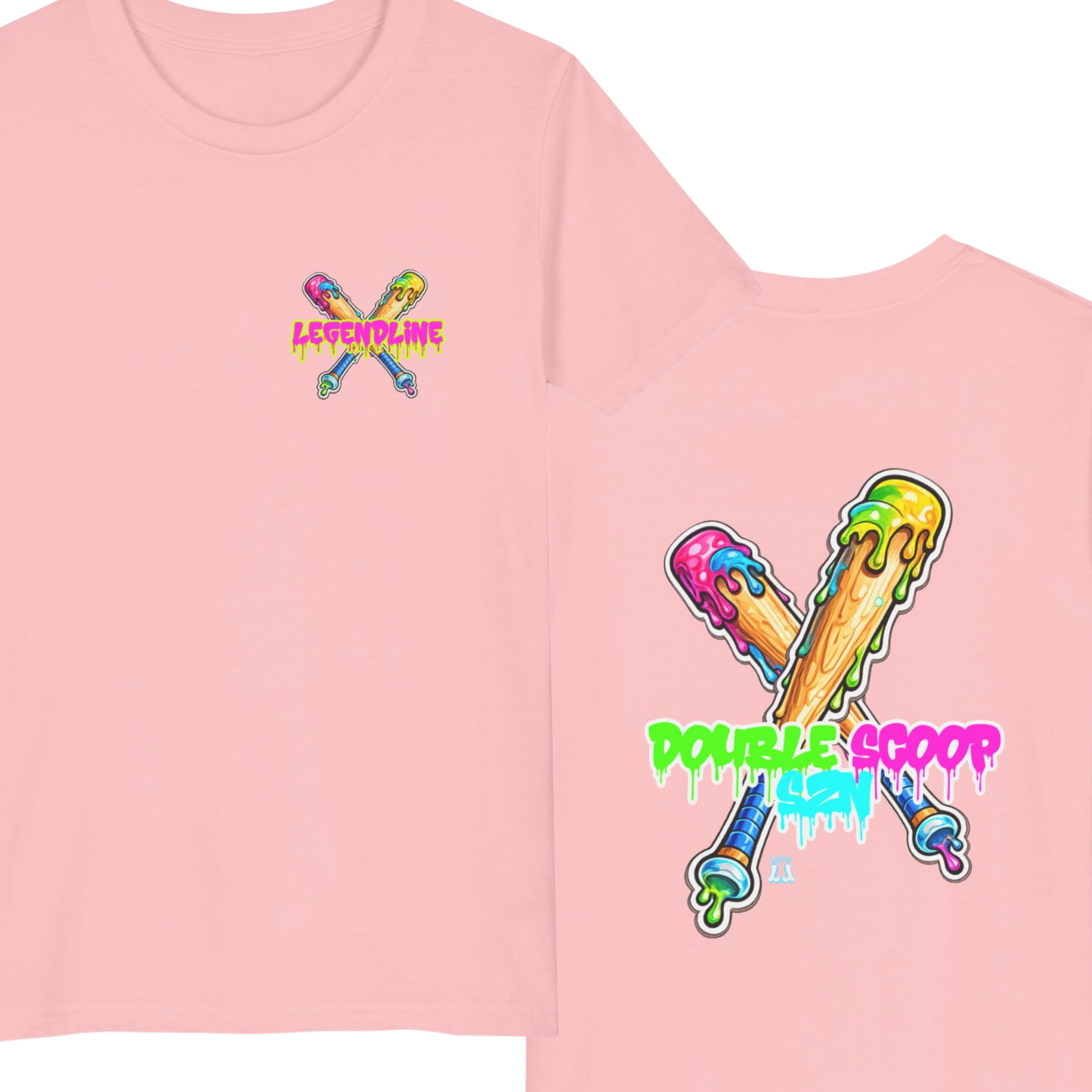 Kids Baseball Softball T-Shirt Softball Ice Cream Design