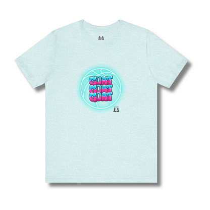 Adult Basketball T-Shirt, Neon Graffiti Goat Design