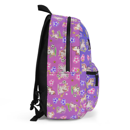 Personalized Unicorn Soccer Backpack, Custom Kids Sports and Travel Bag