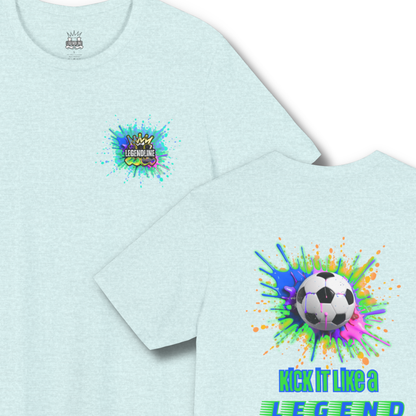 Adult Unisex Soccer T-Shirt: Paint Splash Soccer
