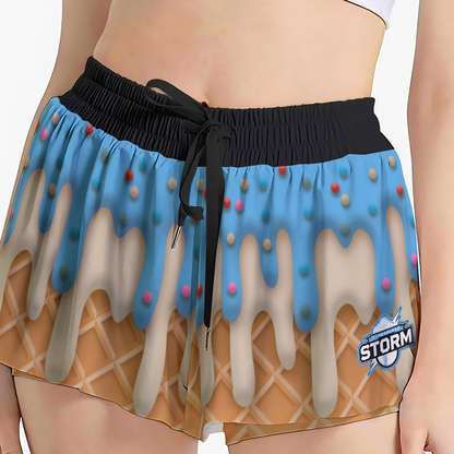 Women's Sturbridge Storm Ice Cream Drip Butterfly Shorts