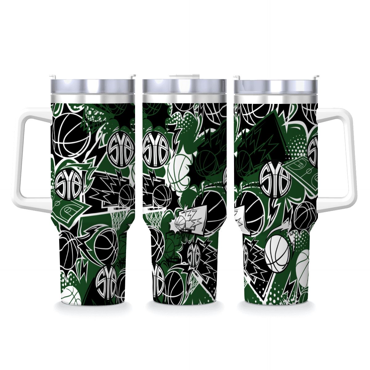 40oz SYB Travel Coffee Mug with Handle and Straw