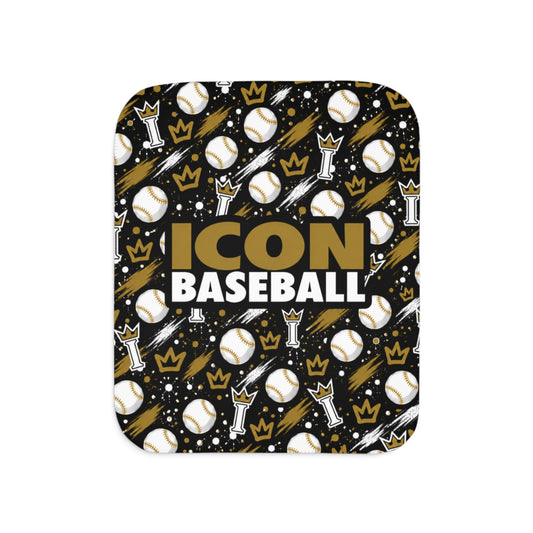 Icon Baseball Sherpa Blanket - Design 2