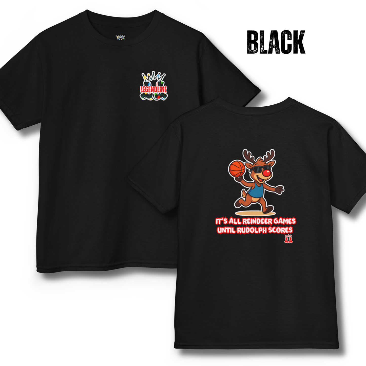 Youth Reindeer Games Basketball T-Shirt