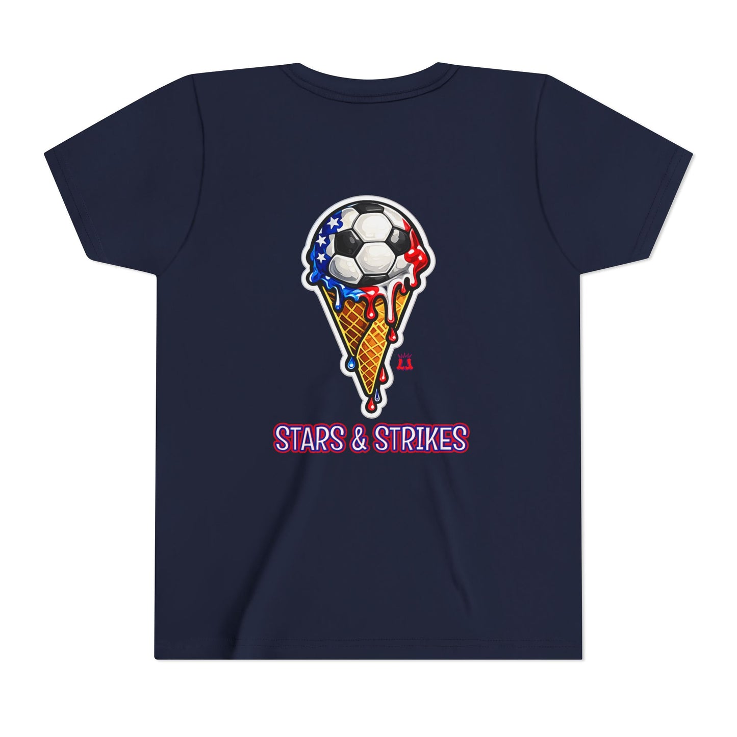 Kids Summer Patriotic Soccer T-Shirt Stars & Strikes