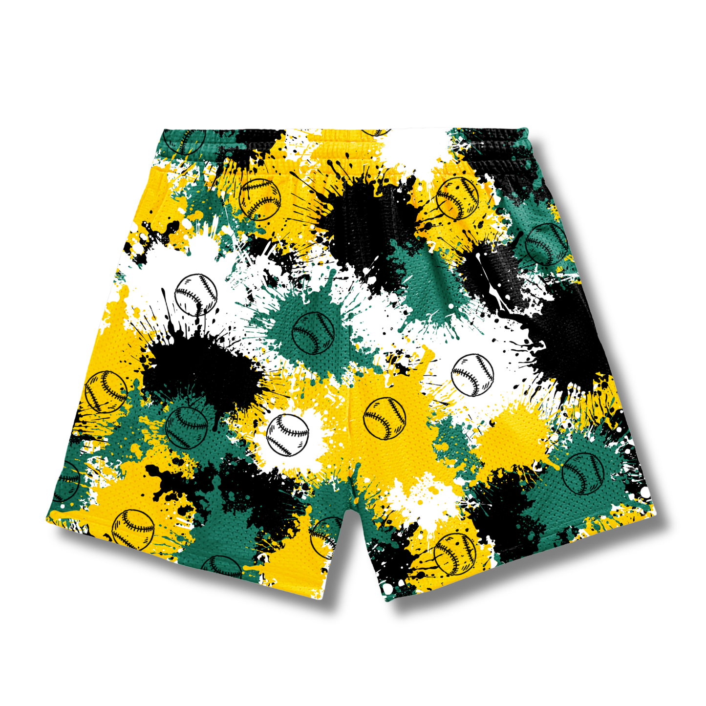 Adult Sturbridge Softball Mesh Shorts - Paint Splatter Edition 1 (with inner liner)