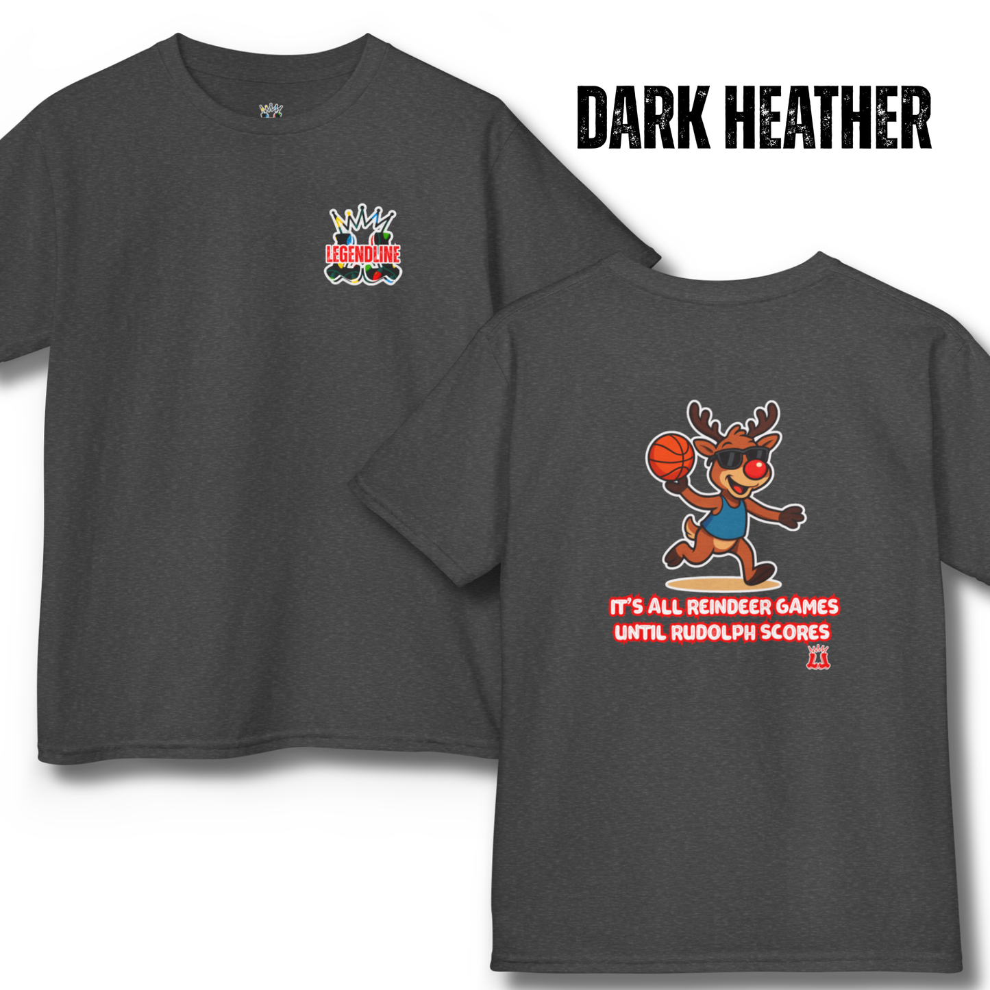 Youth Reindeer Games Basketball T-Shirt
