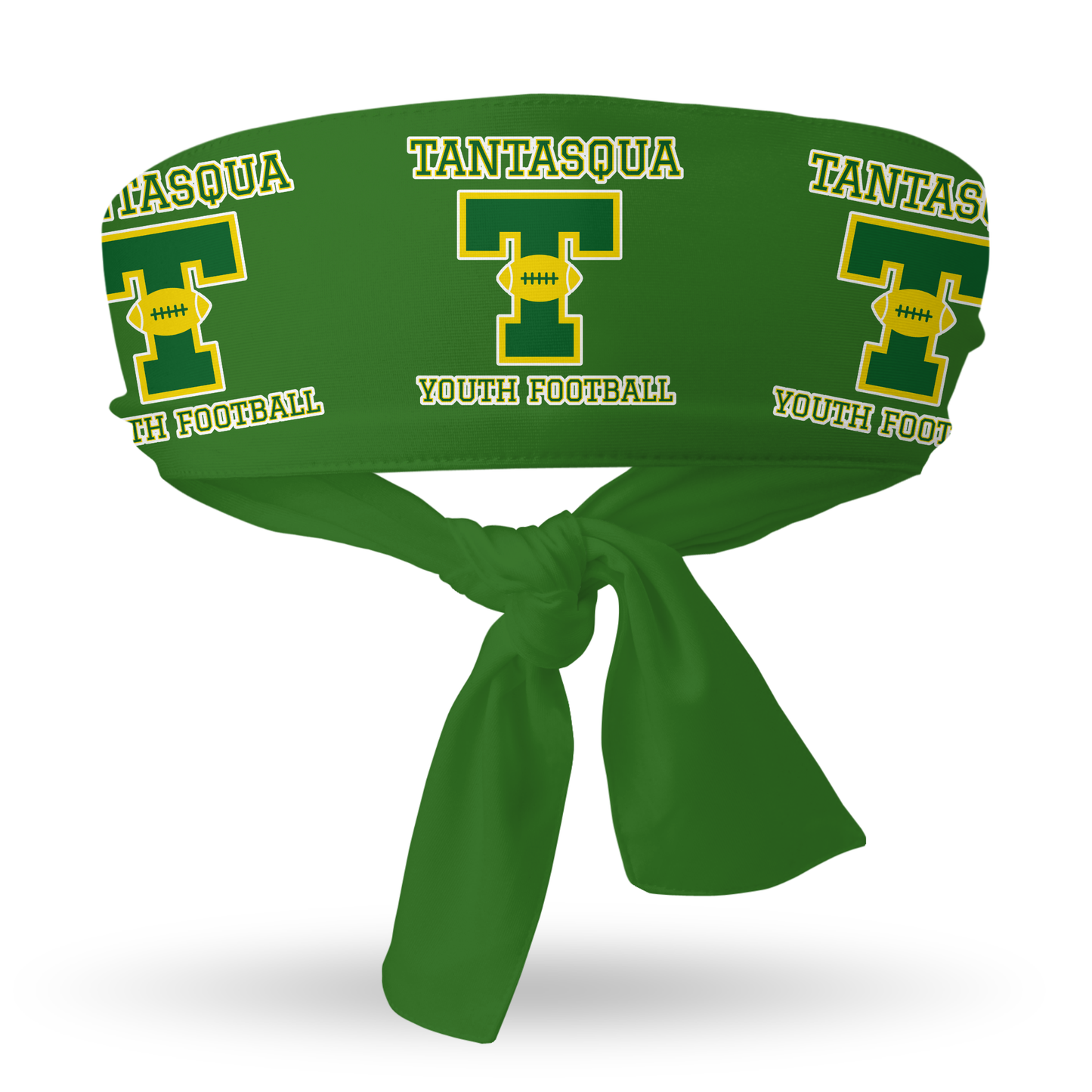 Tantasqua Youth Football Sports Tie Headband - Green Edition
