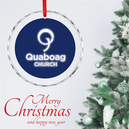 Quaboag Church Round Glass Christmas Tree Ornament