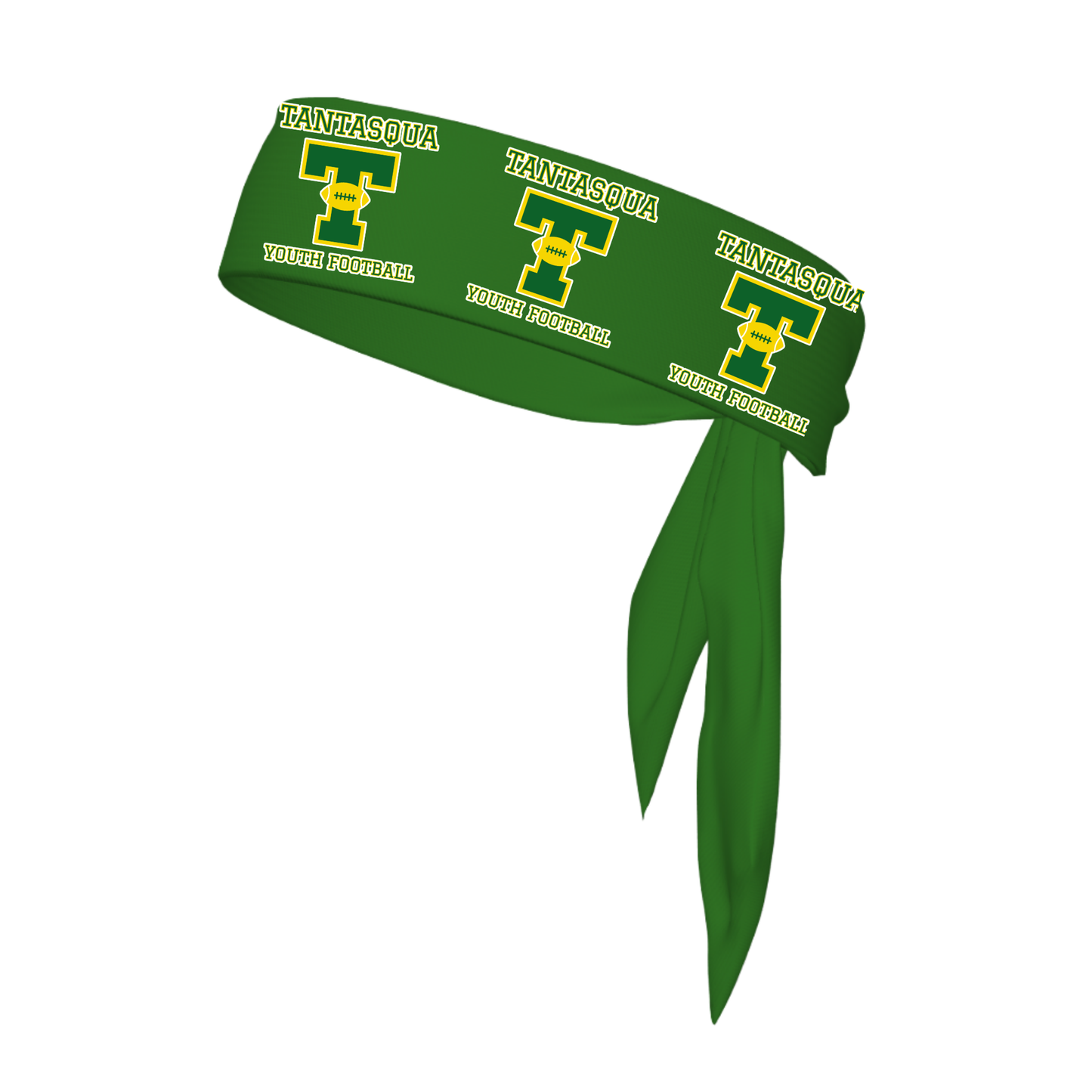 Tantasqua Youth Football Sports Tie Headband - Green Edition