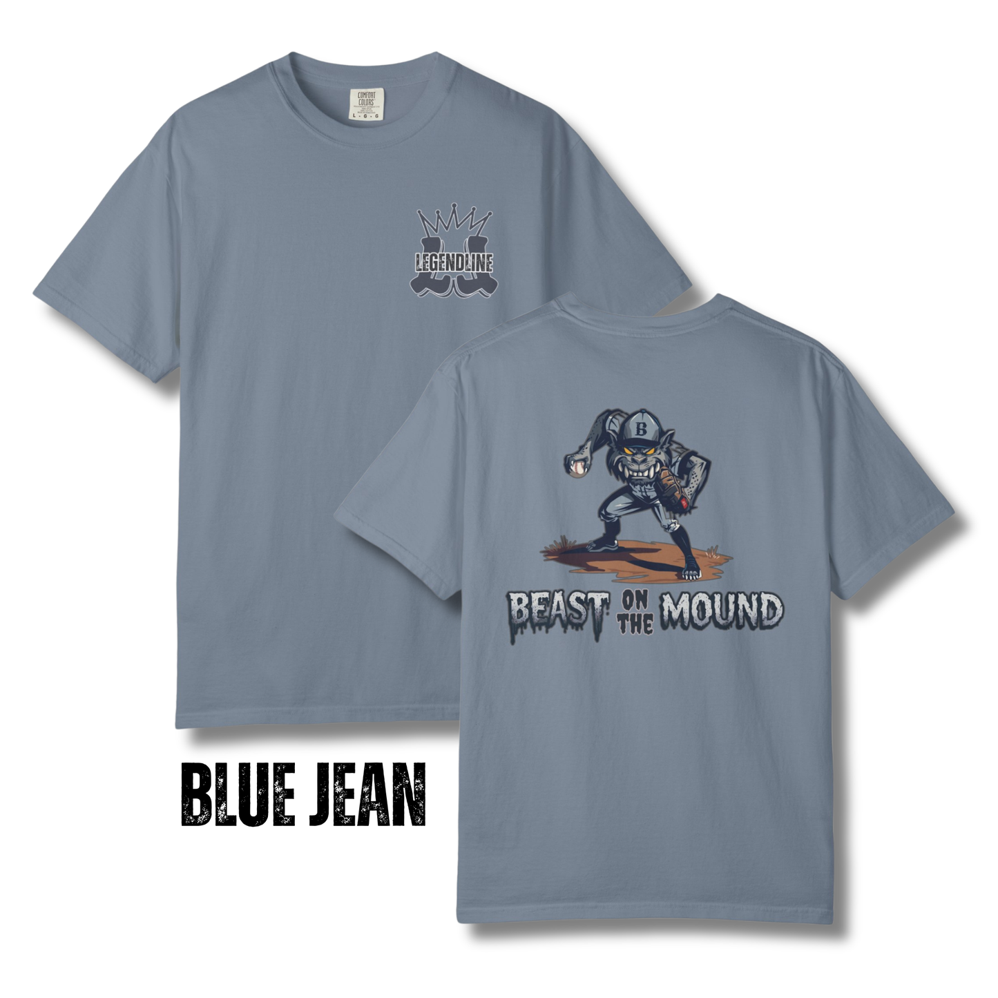 Adult "Beast on the Mound" T-Shirt for Baseball Pitchers - Comfort Colors®