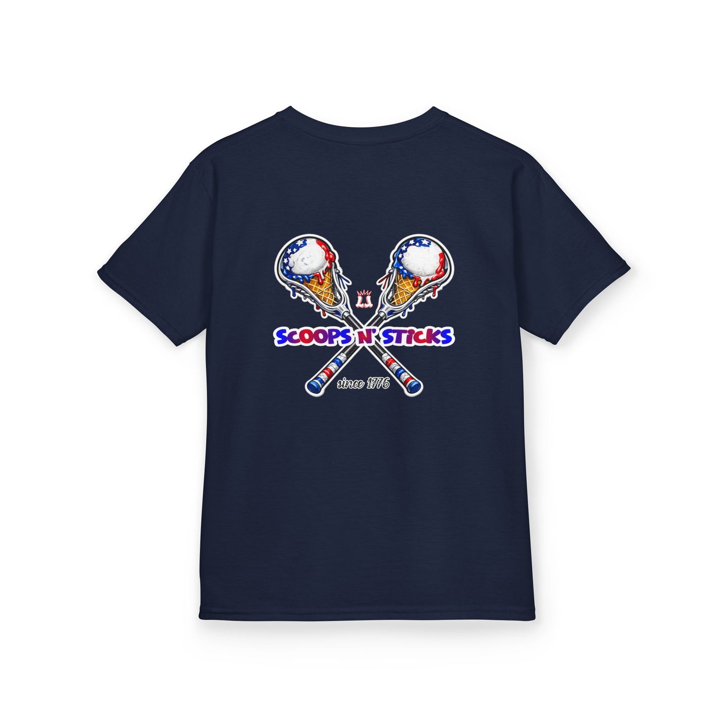 Kids Lacrosse T-Shirt, Youth Patriotic Shirt