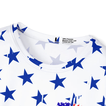 Adult Baseball American Flag Stars and Stripes Sports Jersey T-Shirt