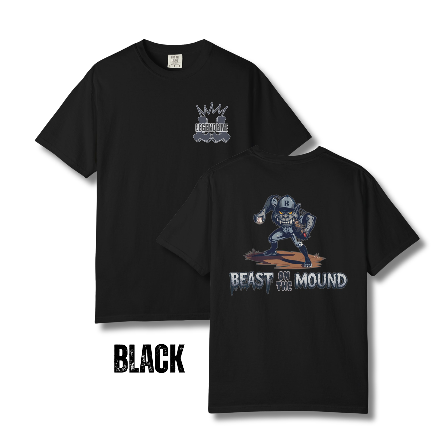 Adult "Beast on the Mound" T-Shirt for Baseball Pitchers - Comfort Colors®