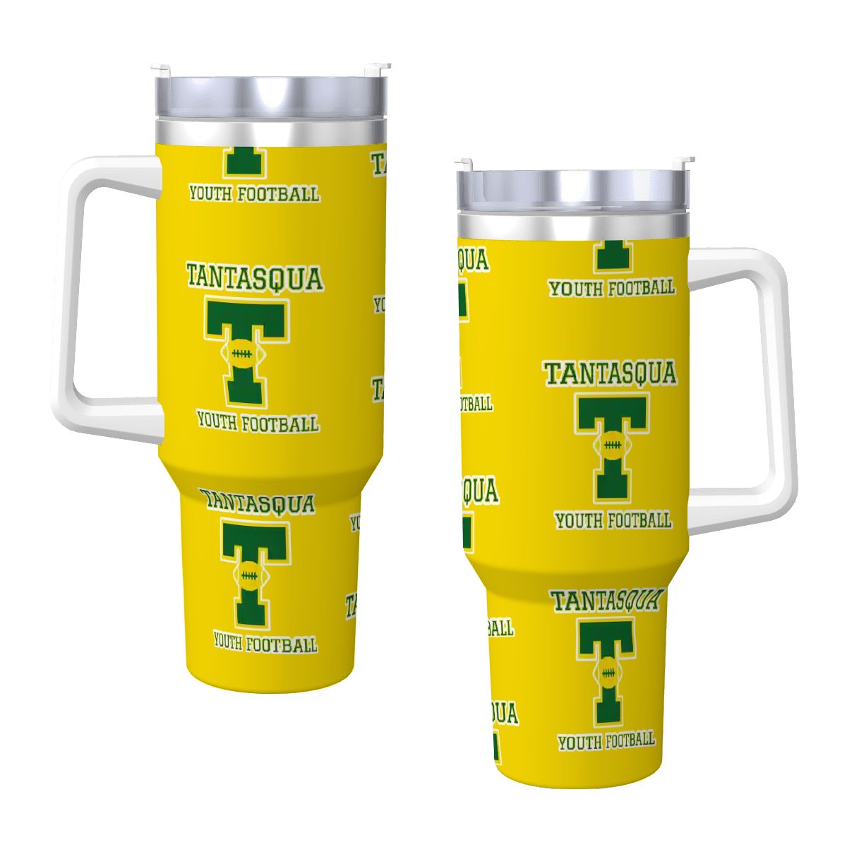 Travel Coffee Mug with Handle and Straw (40oz) (TYF, Yellow)