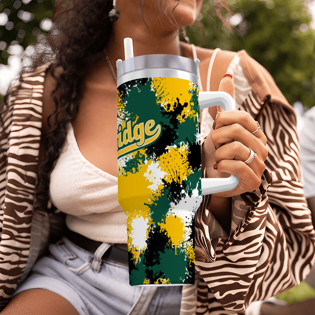 Sturbridge Travel Coffee Mug with Handle and Straw (40oz)