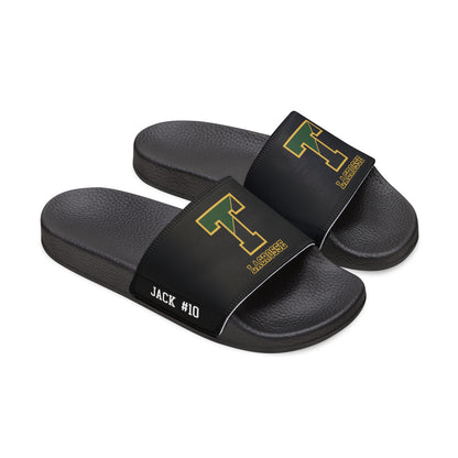 Youth TRYLAX Deco Brand Removable Strap Slides (Black, Personalized)