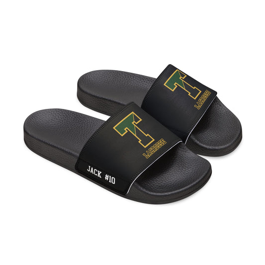 Youth TRYLAX Deco Brand Removable Strap Slides (Black, Personalized)