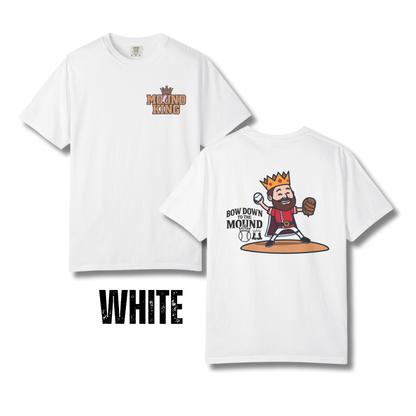 Adult Mound King "Bow Down to the Mound" Baseball Pitcher T-shirt - Comfort Colors®