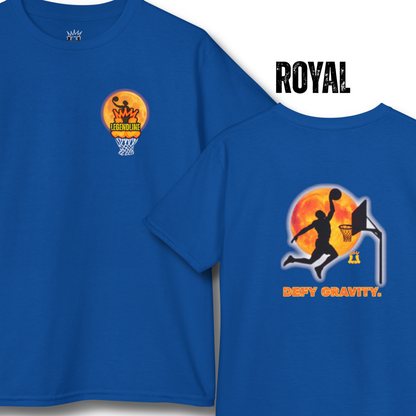 Youth Defy Gravity Basketball Tee, Slam Dunk Short Sleeve T-Shirt