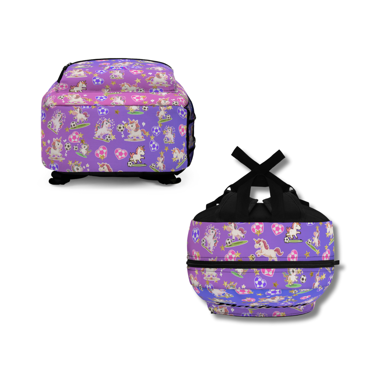 Personalized Unicorn Soccer Backpack, Custom Kids Sports and Travel Bag