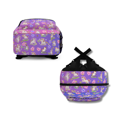 Personalized Unicorn Soccer Backpack, Custom Kids Sports and Travel Bag