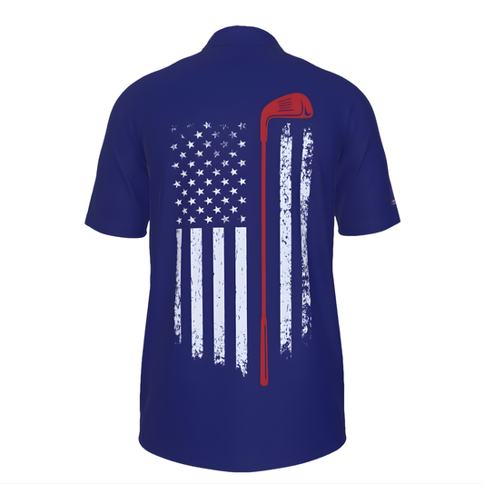 Youth UV Protection Patriotic Golf Polo Shirt