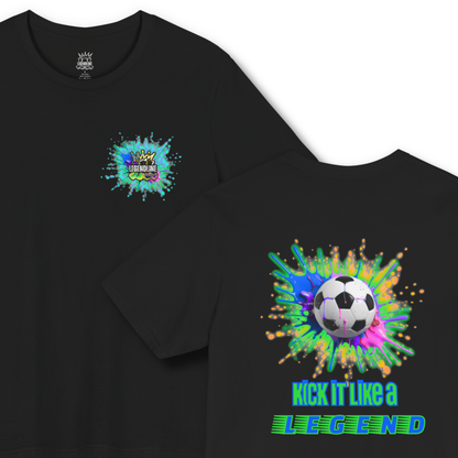 Adult Unisex Soccer T-Shirt: Paint Splash Soccer