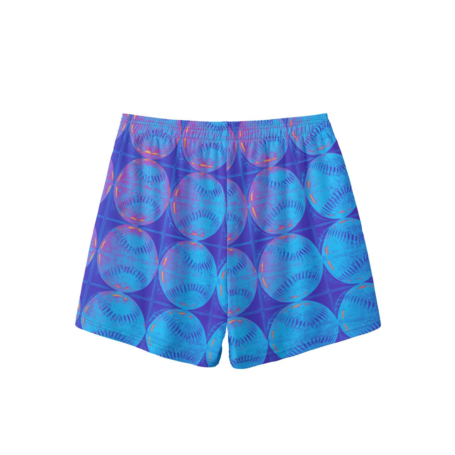 Adult and Teen Bright Blue Baseball Mesh Shorts