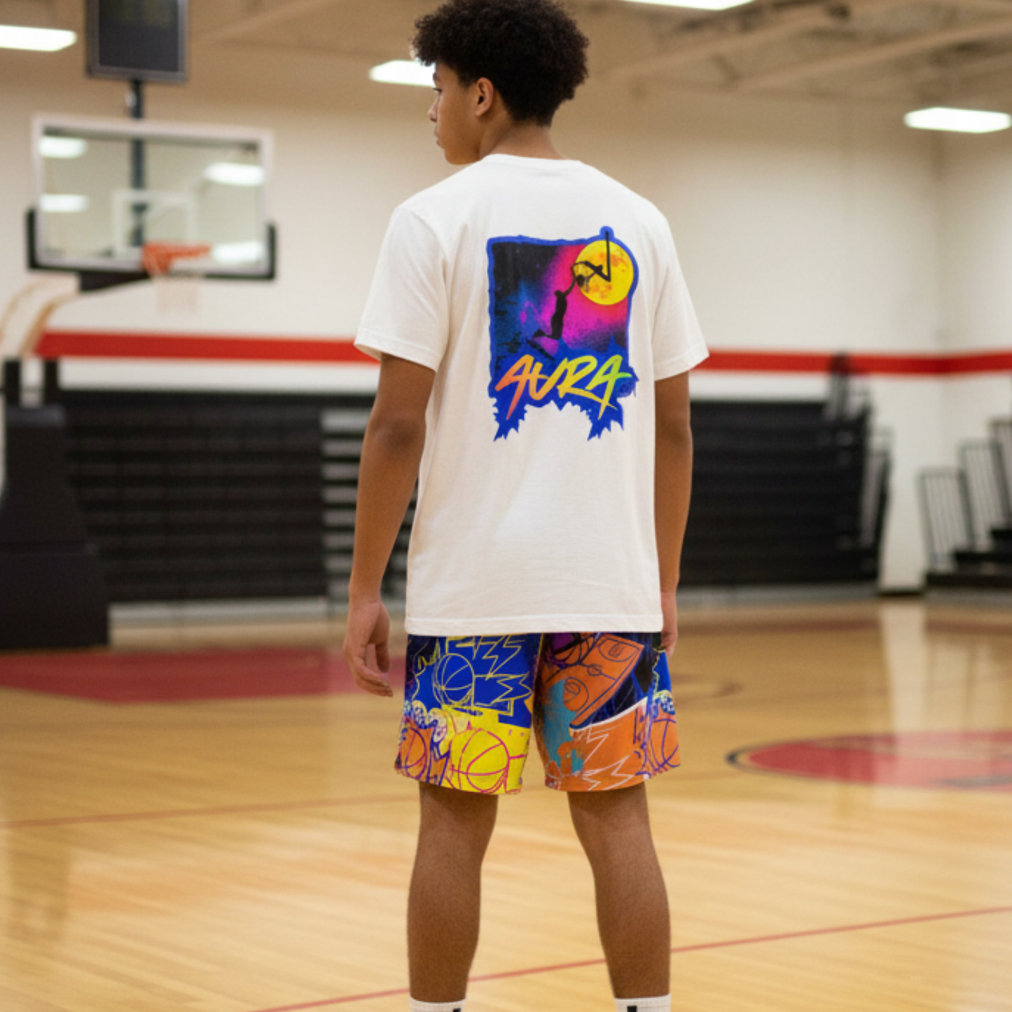Adult Unisex Colorful Basketball Mesh Shorts