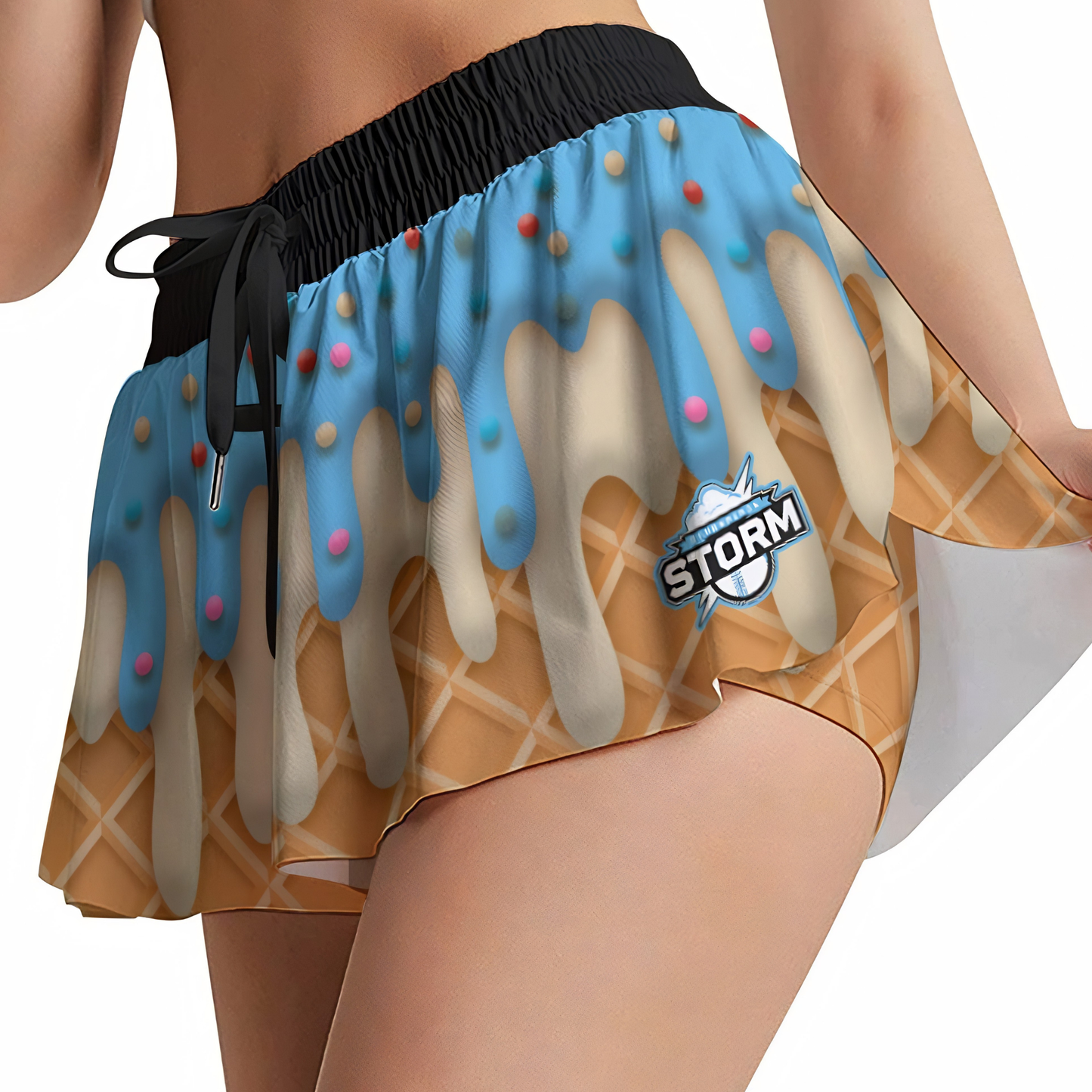 Women's Sturbridge Storm Ice Cream Drip Butterfly Shorts