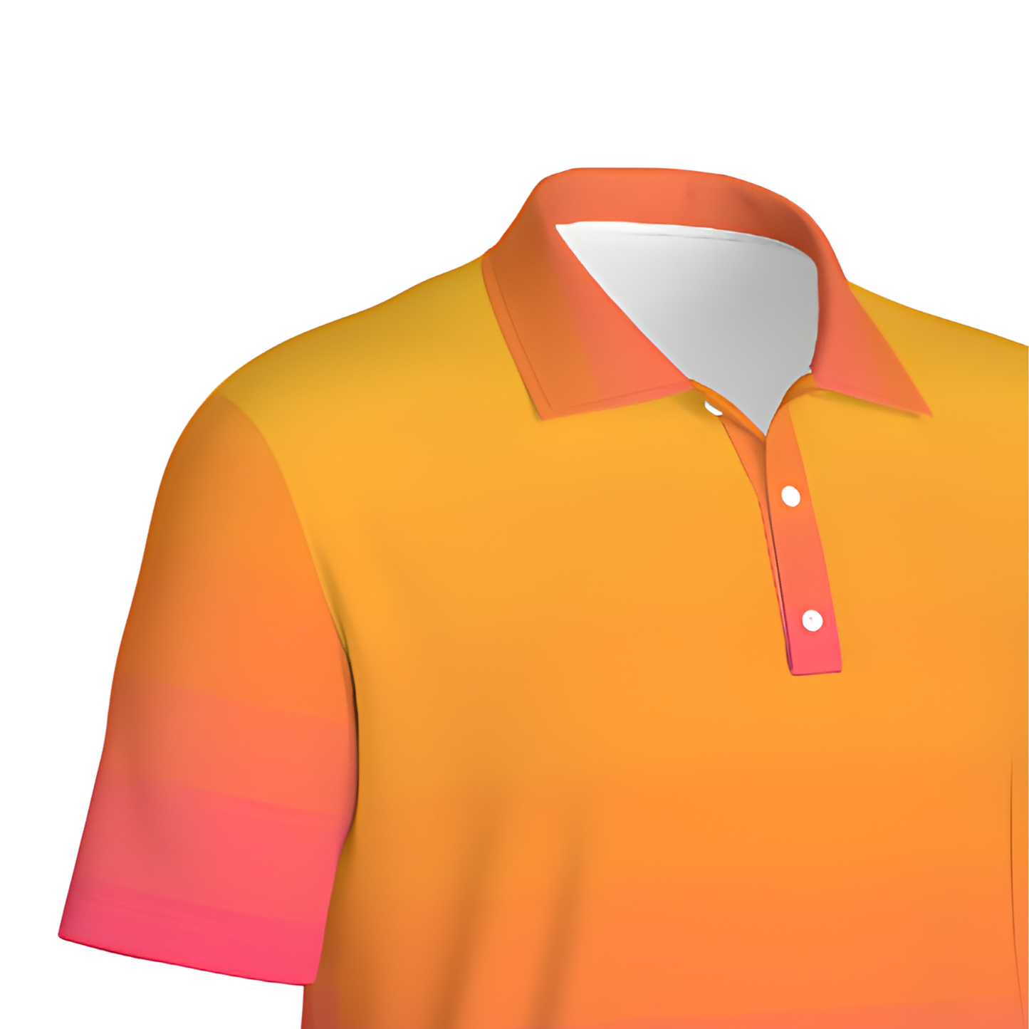All-Over Print Men's Polo Shirt, Gradient Orange and Pink
