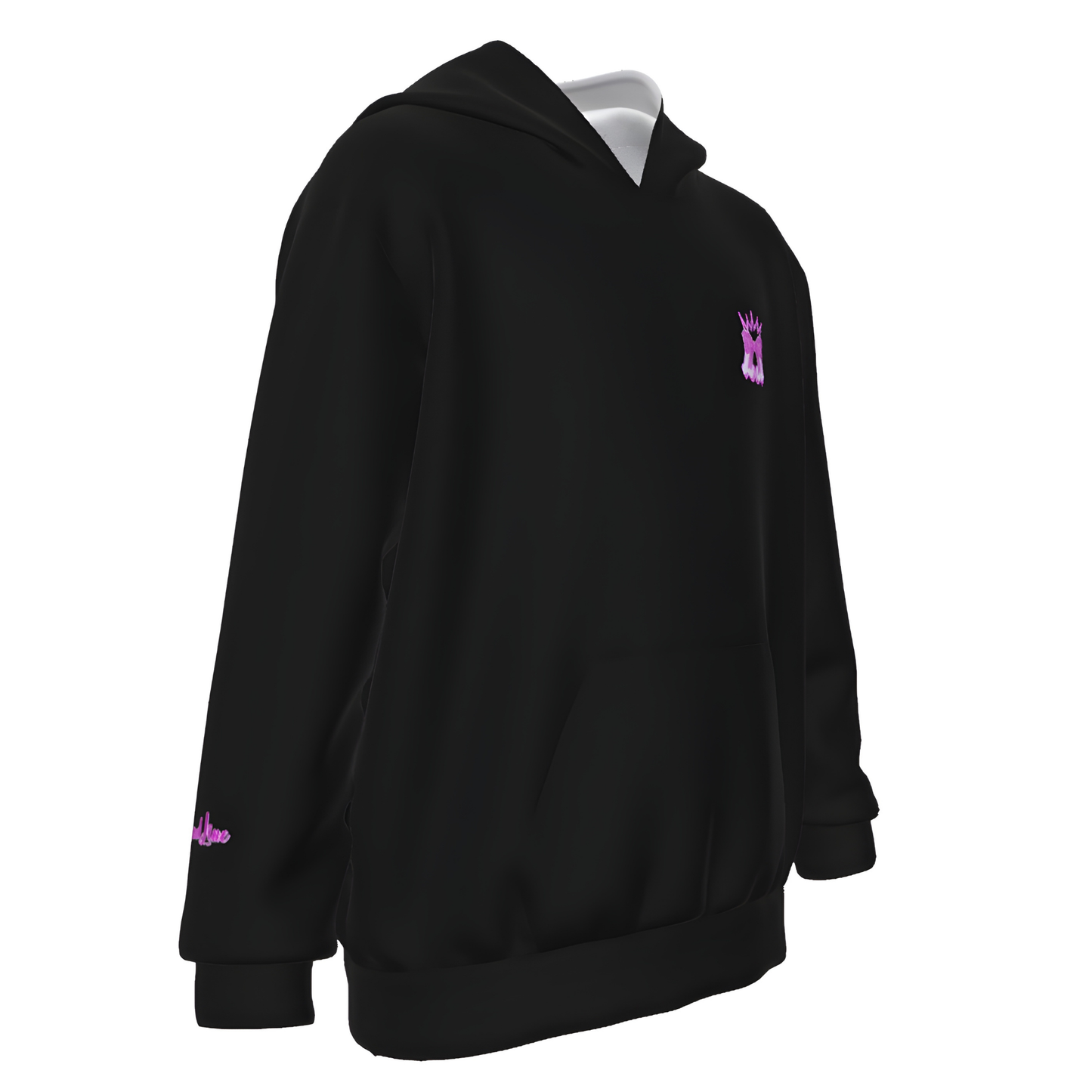 Girl's Cheer Hoodie, Pink Glitter Coquette Design