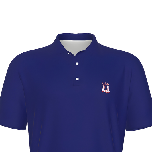 Patriotic Golf Polo Shirt, Men's American Flag UV Protection Polo