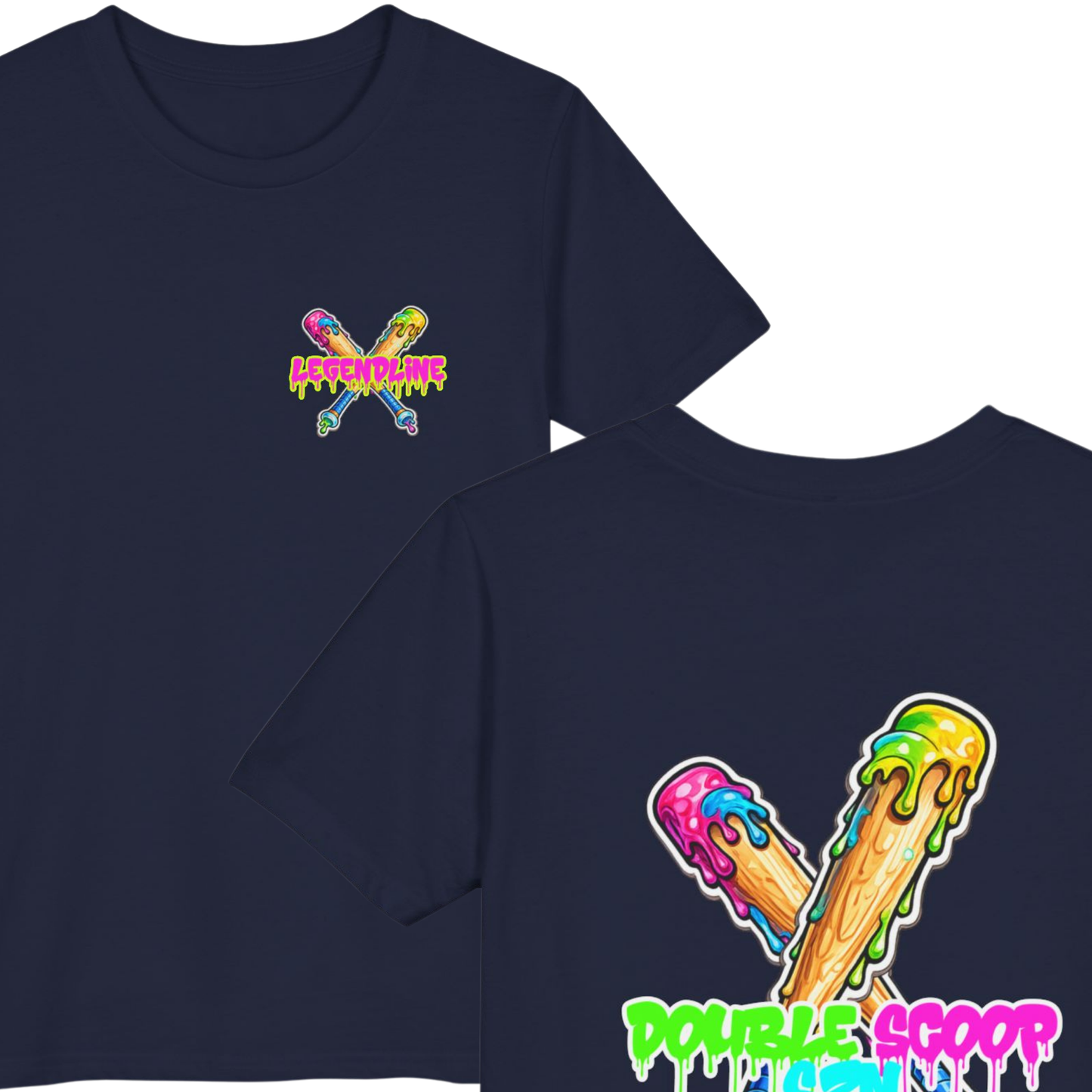 Kids Baseball Softball T-Shirt Softball Ice Cream Design