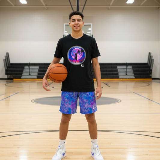 Adult Unisex Basketball T-Shirt: Over the Moon