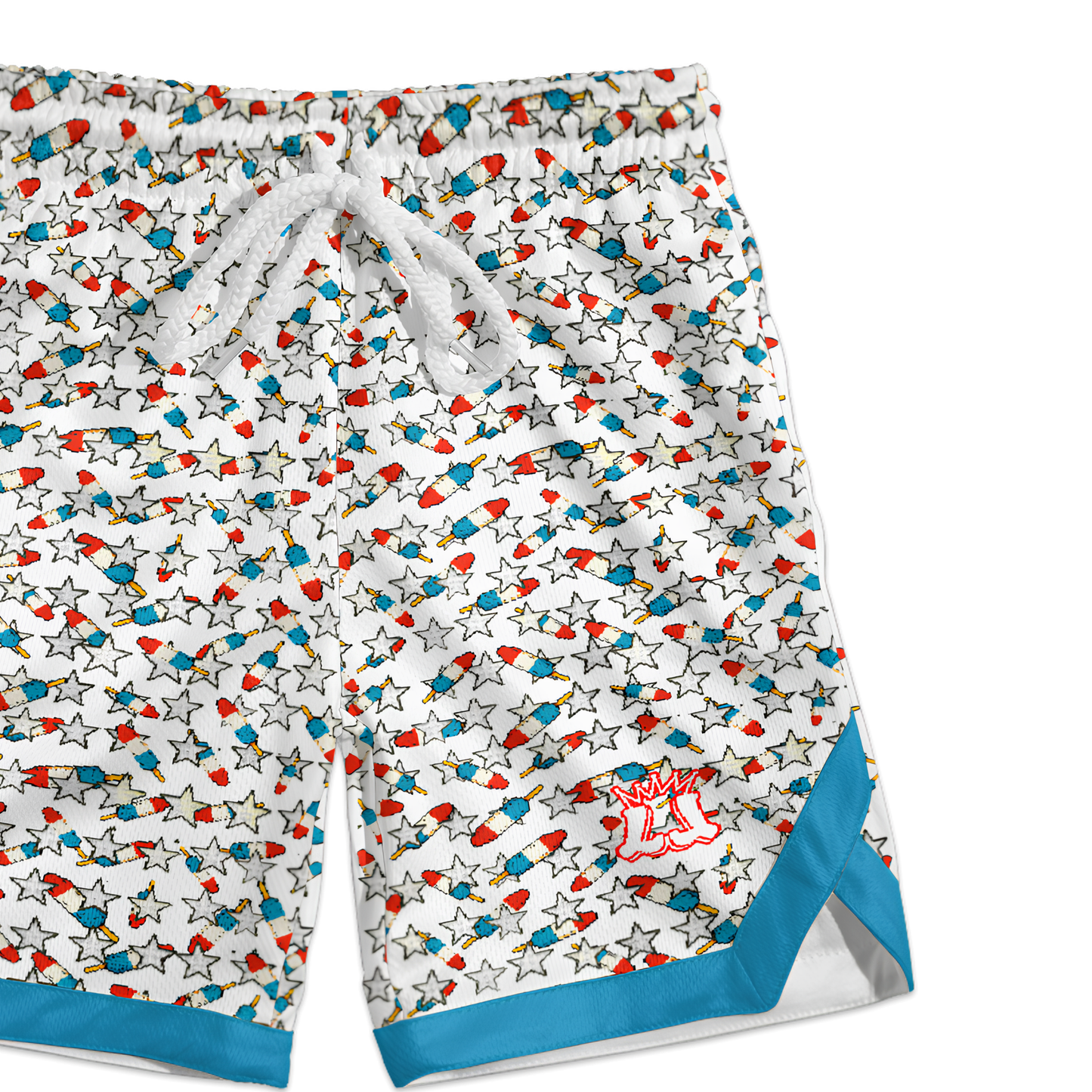 Toddler Sports Shorts, Patriotic Kids Mesh Shorts