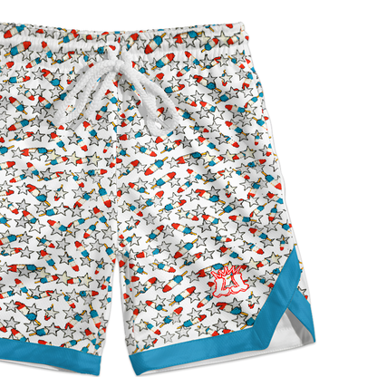 Toddler Sports Shorts, Patriotic Kids Mesh Shorts