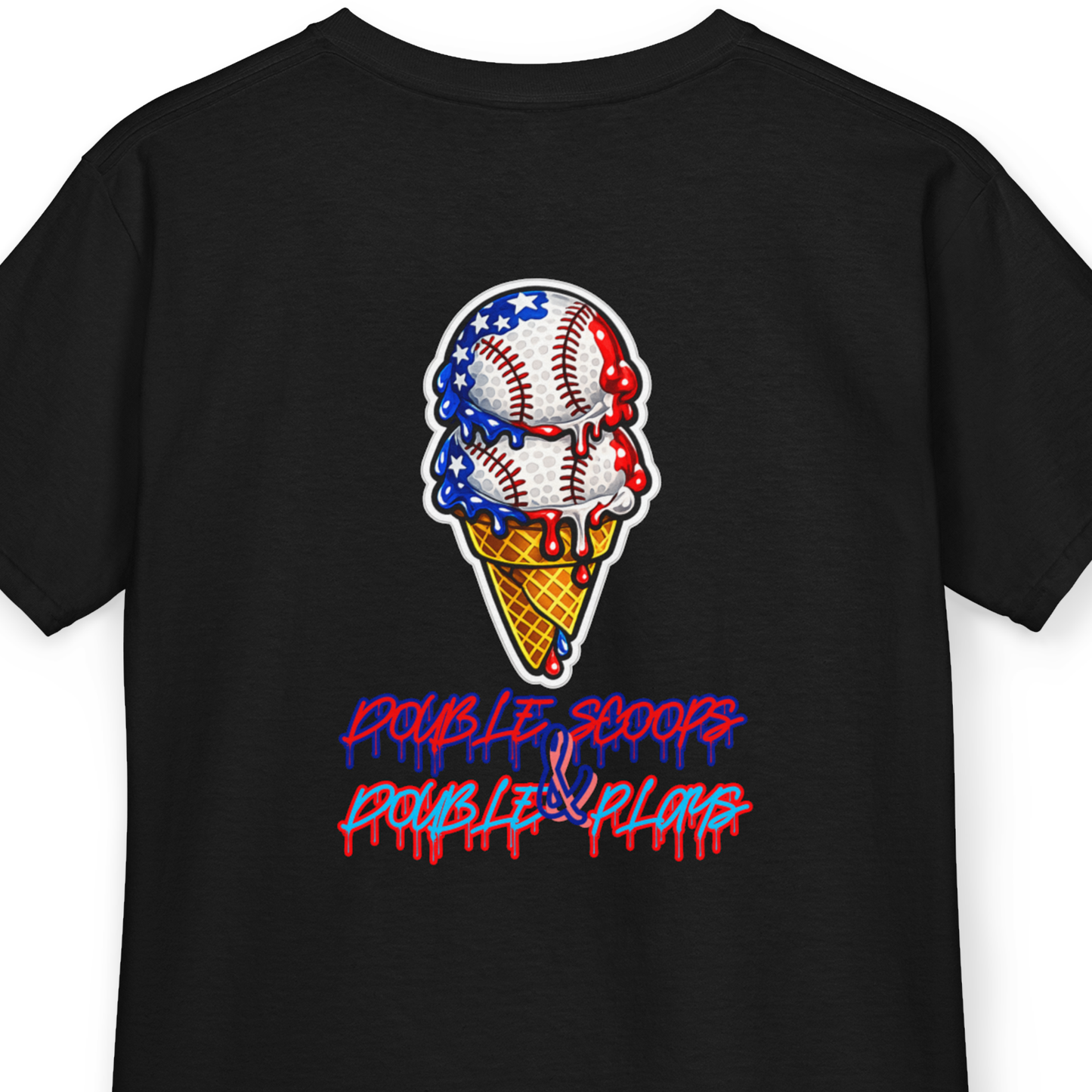 Kids Baseball T-Shirt, Double Scoops and Double Plays