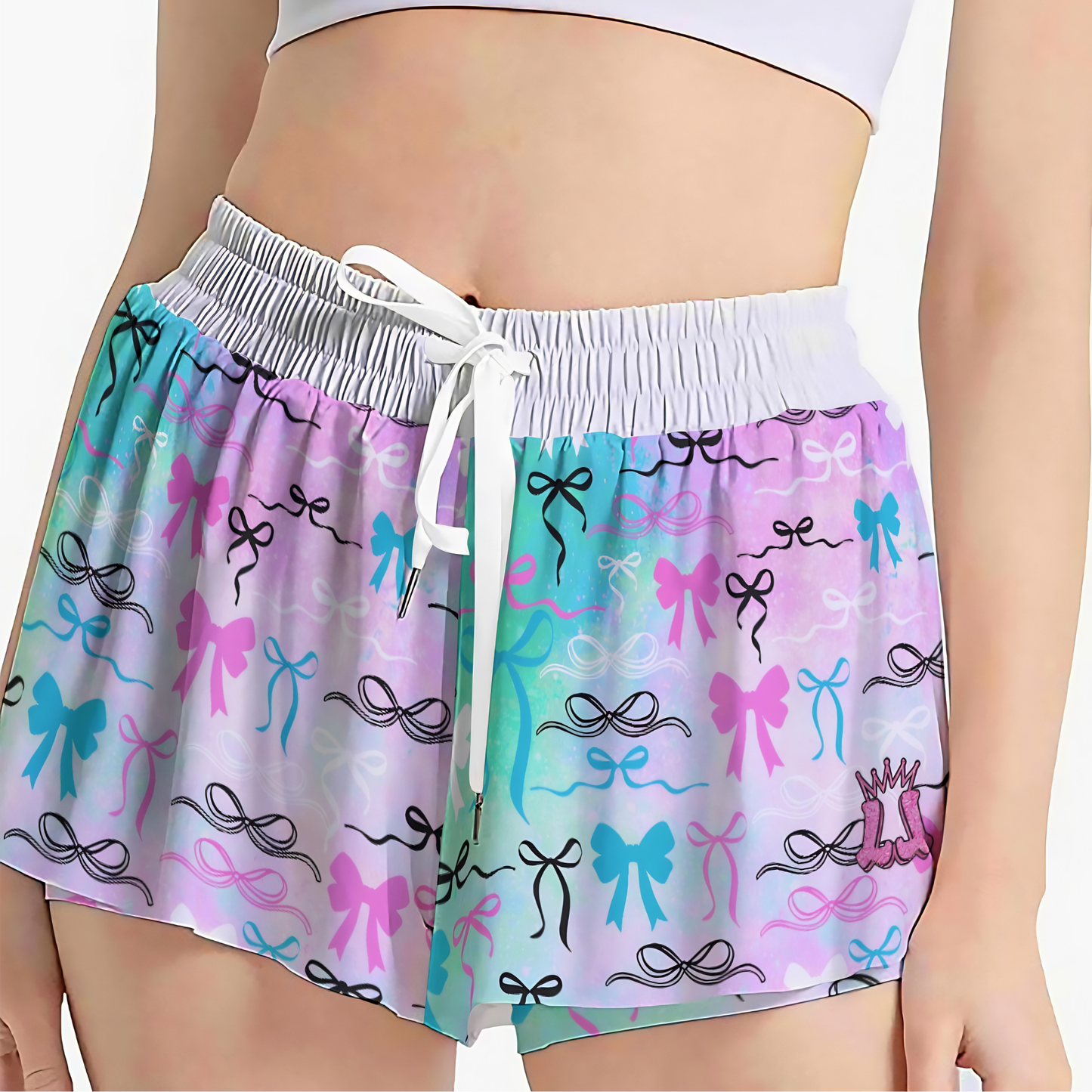 Women's Coquette Design Cheer Butterfly Shorts