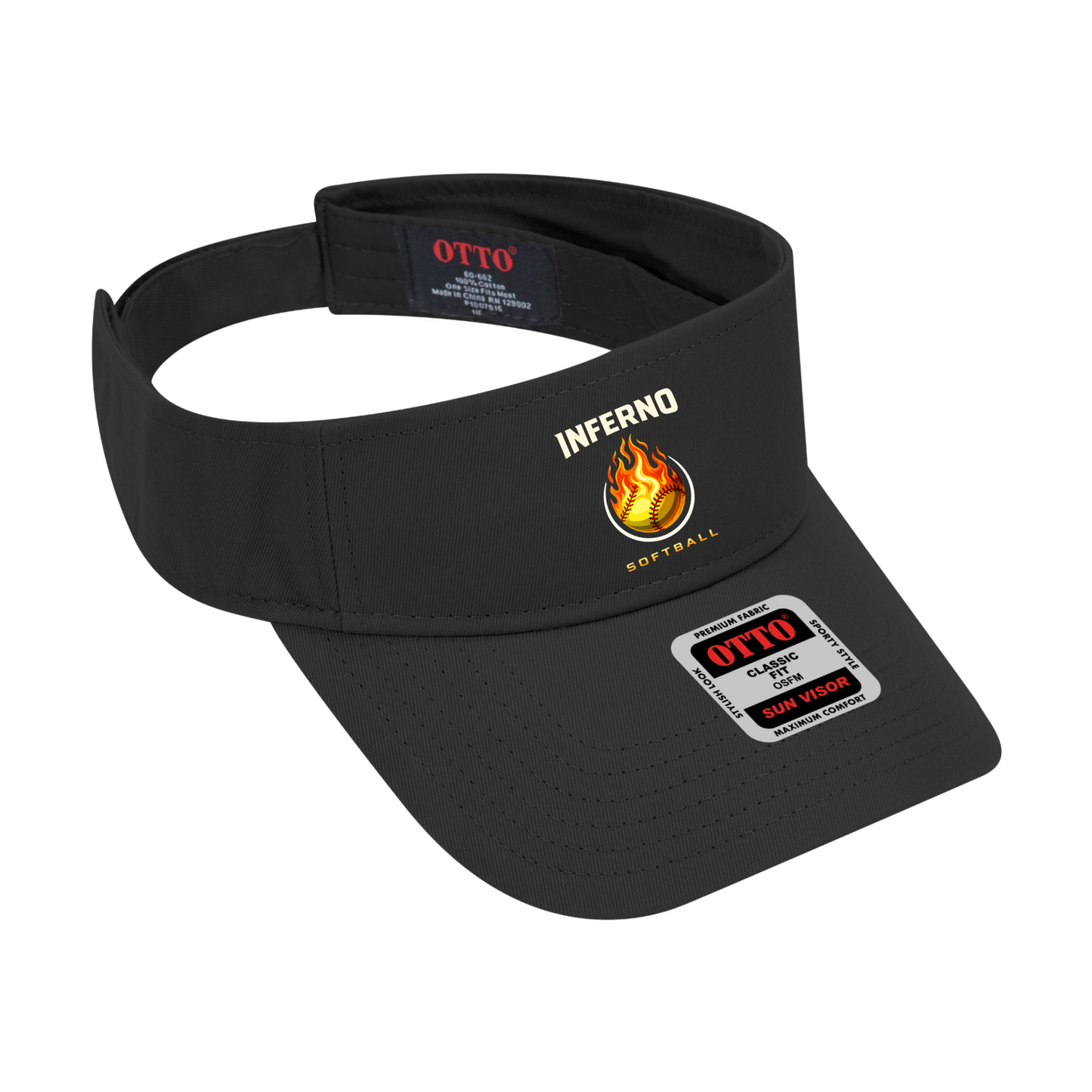 Brimfield Inferno Sun Visor Cap