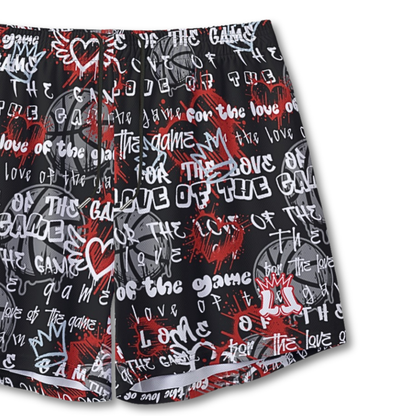 Valentine's "For the Love of the Game" Adult Unisex Mesh Basketball Shorts