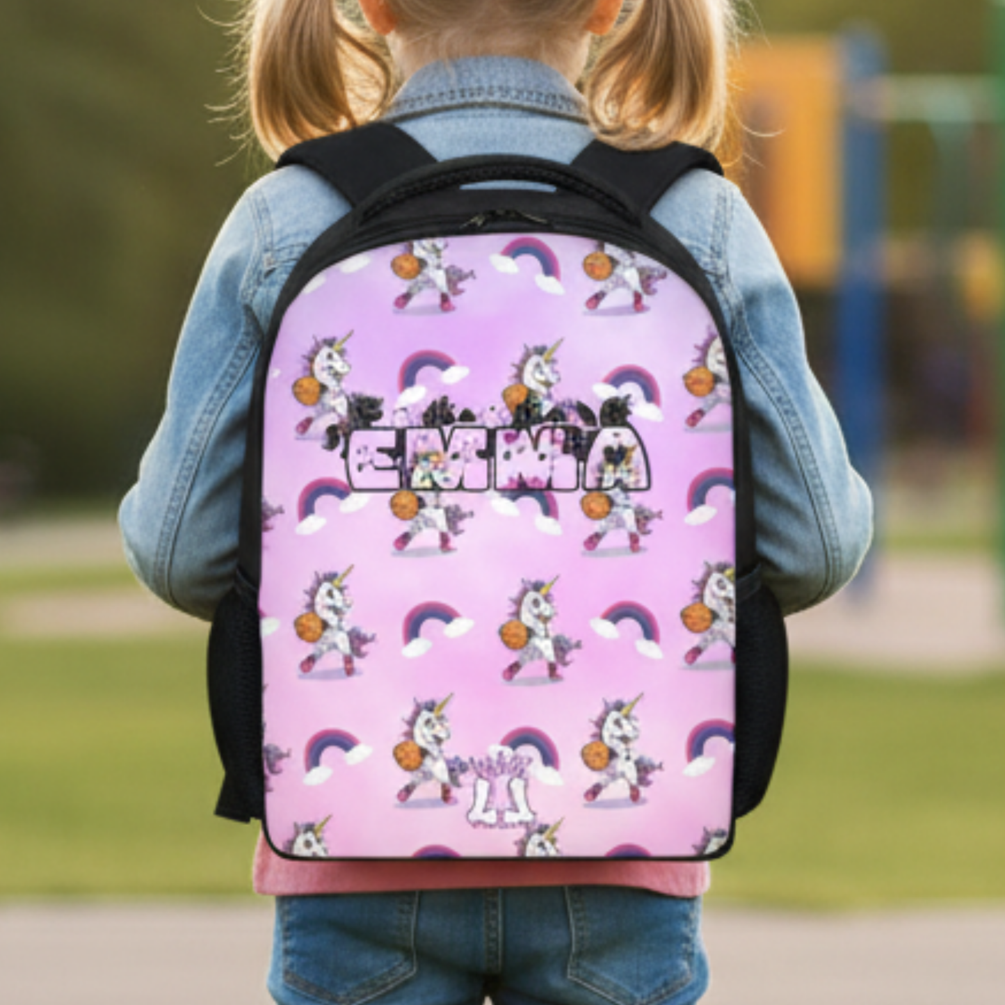 Personalized Unicron Backpack, Custom Girl Basketball Player Gift