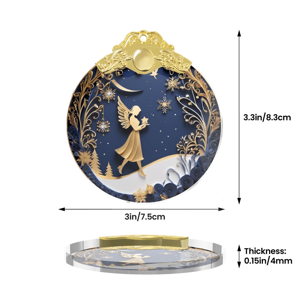 Round Glass Ornament Festive Decor