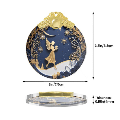 Round Glass Ornament Festive Decor