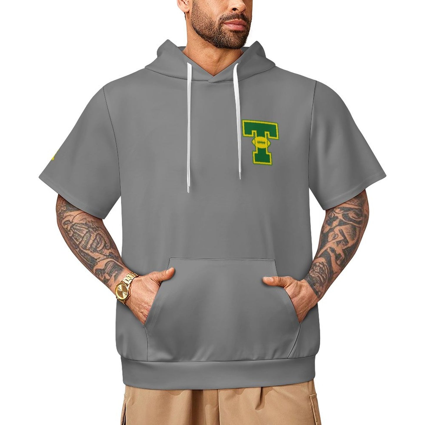 Personalized TYFC Short Sleeve Gray Hoodie